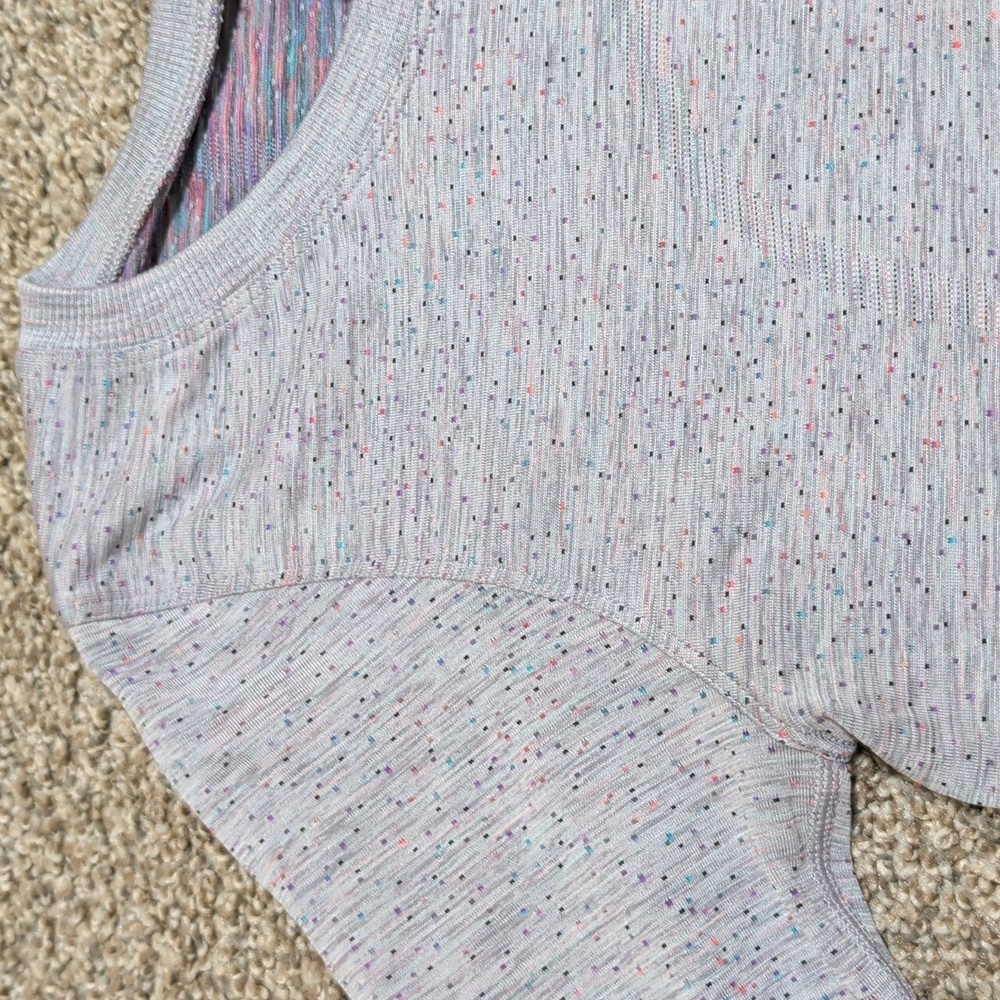 Lululemon Swiftly Relaxed Long SleeveDapple Dot Slate / Fuchsia Multi - Picture 5 of 8